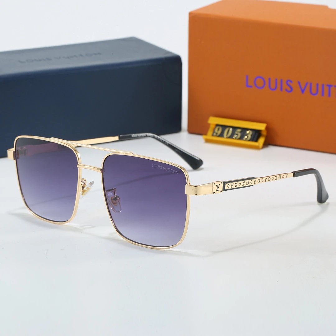 Louis Vuitton Tinted Lens Square Sunglasses, Polished Frame Style 23