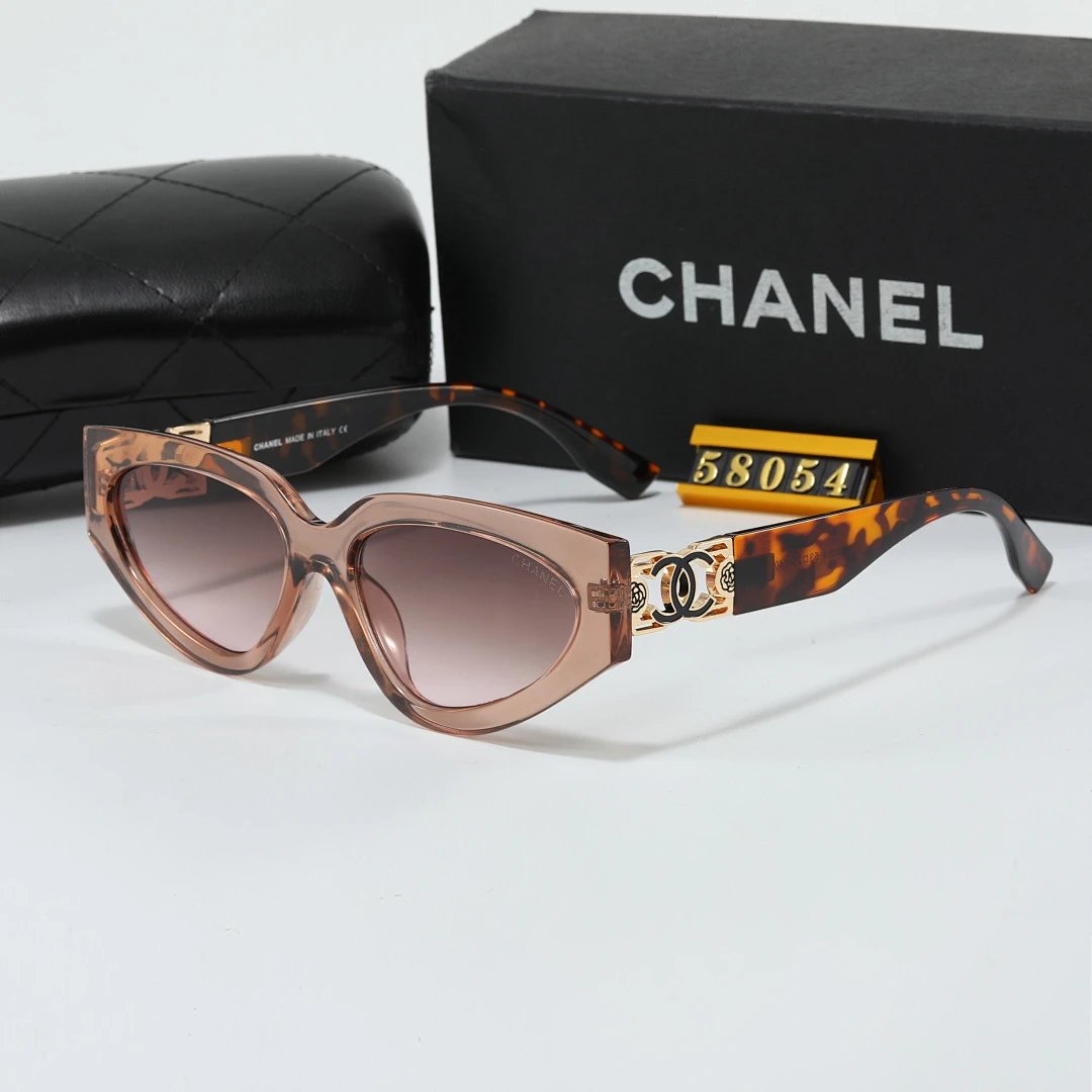 Chanel Black Tinted Lens Square Sunglasses, Polished Frame Style 06