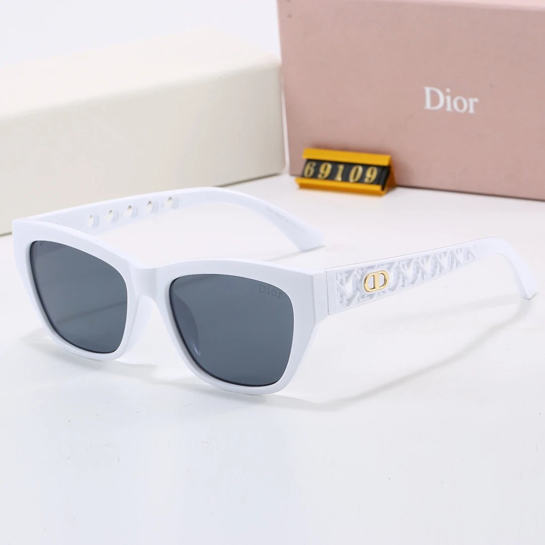 Dior Gray Tinted Lens Square Sunglasses, Polished Frame Style 21