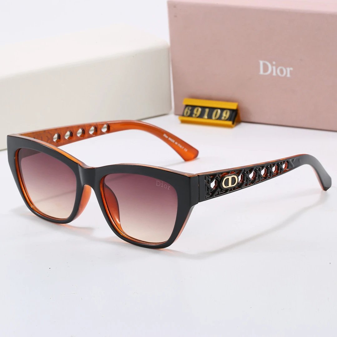 Dior Tinted Lens Square Sunglasses, Polished Frame Style 19