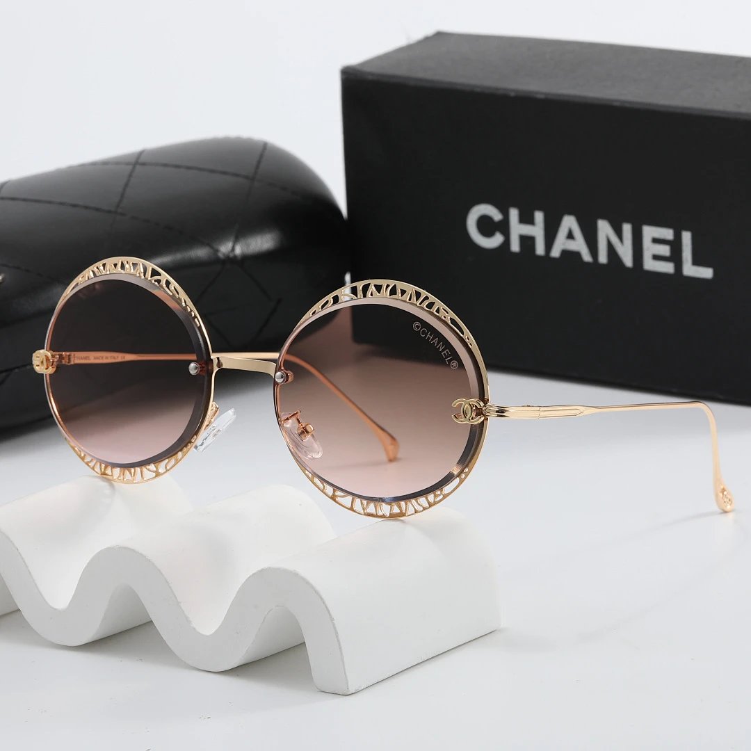 Chanel Black Tinted Lens Square Sunglasses, Polished Frame Style 04