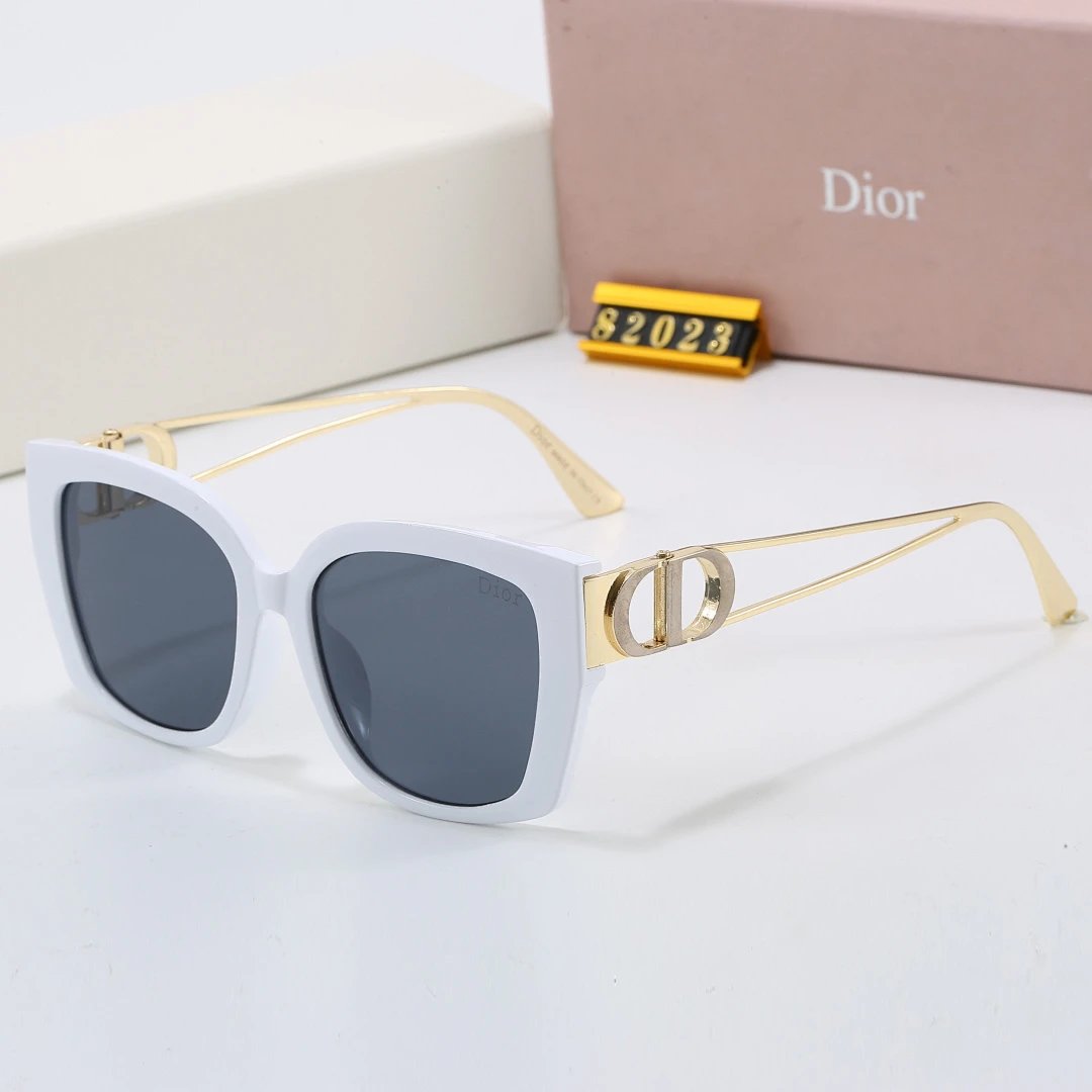 Dior Gray Tinted Lens Square Sunglasses, Polished Frame Style 14