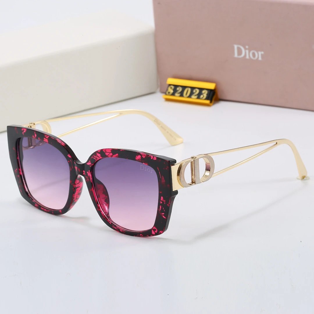 Dior Tinted Lens Square Sunglasses, Polished Frame Style 09