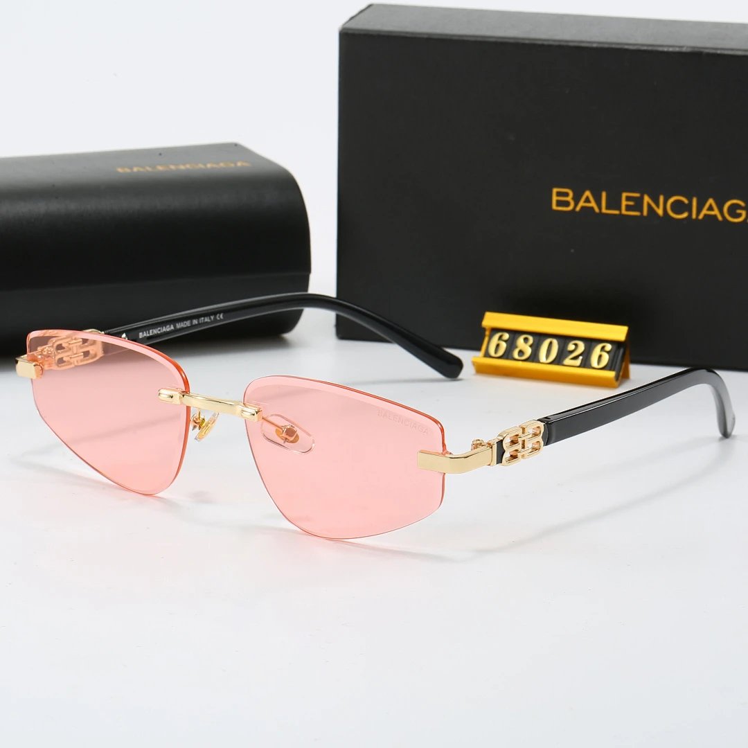 Balenciaga Black Tinted Lens Square Sunglasses, Polished Frame Style 01