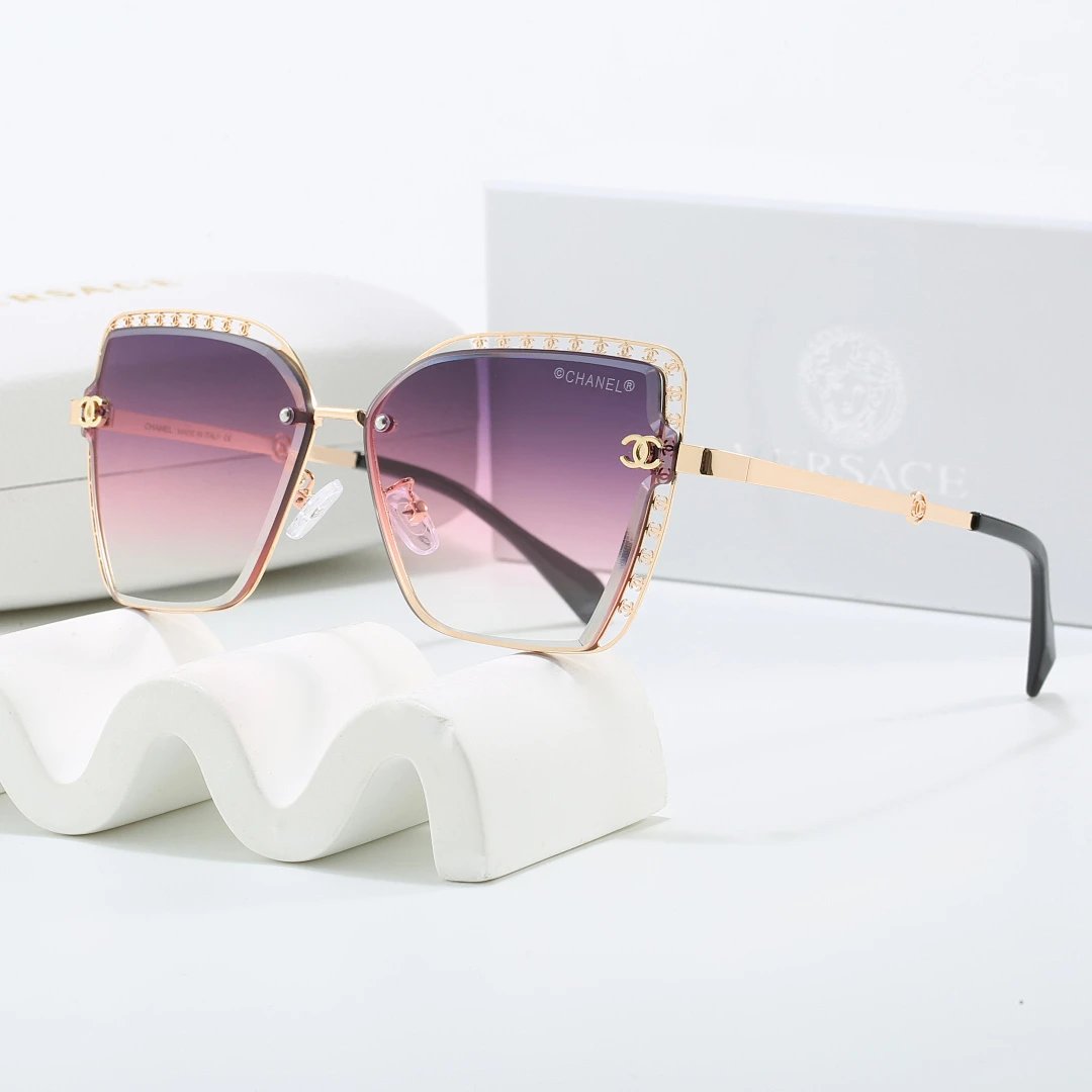 Chanel Tinted Lens Square Sunglasses, Polished Frame Style 23