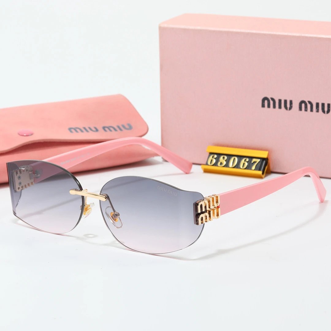 Miu Miu Brown Tinted Lens Square Sunglasses, Polished Frame Style 31