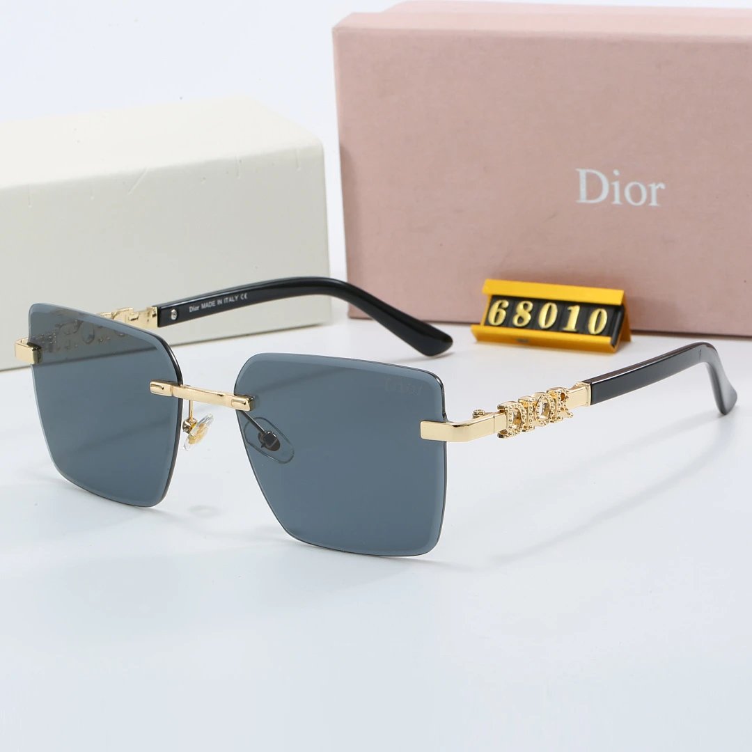 Dior Gray Tinted Lens Square Sunglasses, Polished Frame Style 12