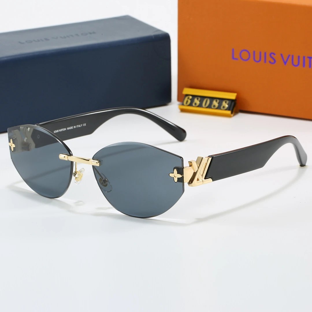 Louis Vuitton Tinted Lens Square Sunglasses, Polished Frame Style 35