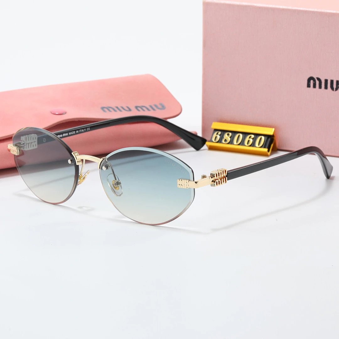 Miu Miu Brown Tinted Lens Square Sunglasses, Polished Frame Style 33