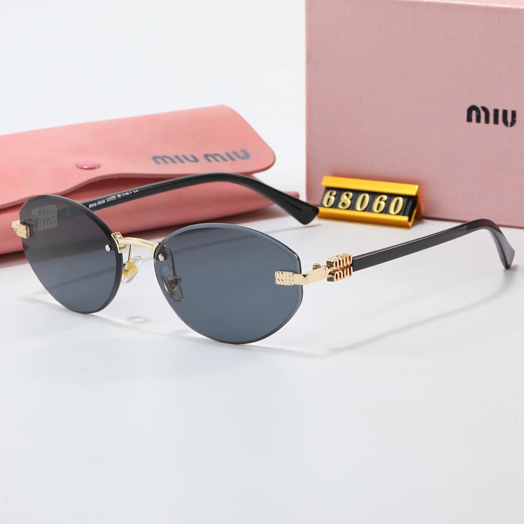 Miu Miu Gray Tinted Lens Square Sunglasses, Polished Frame Style 30