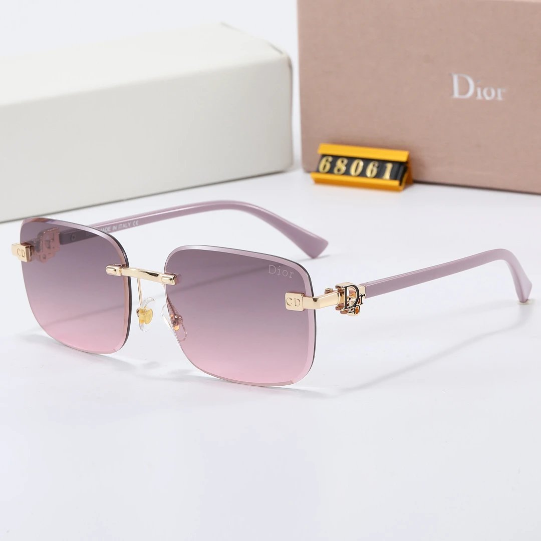 Dior Tinted Lens Square Sunglasses, Polished Frame Style 18