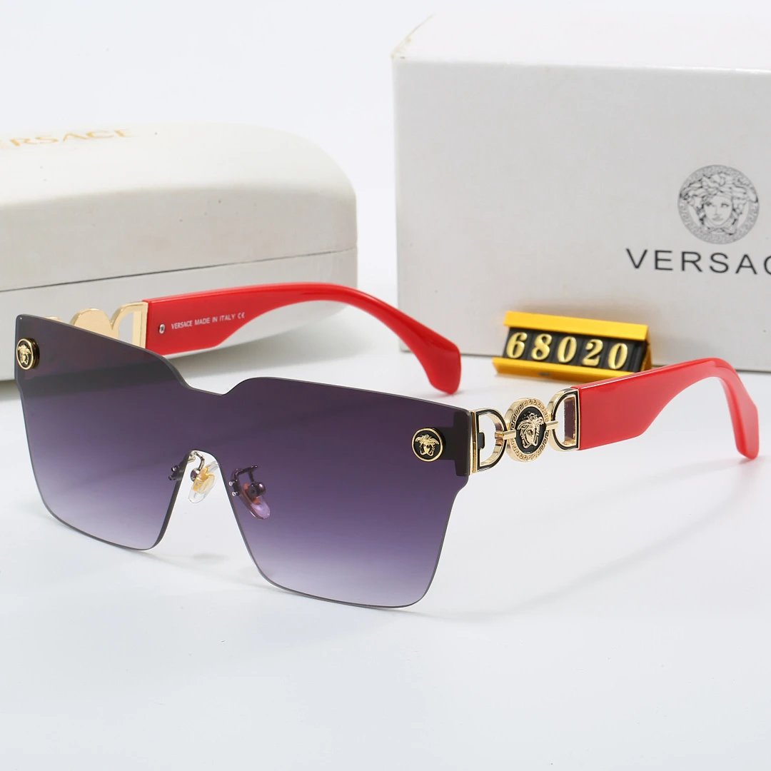 Versace Tinted Lens Square Sunglasses, Polished Frame Style 26