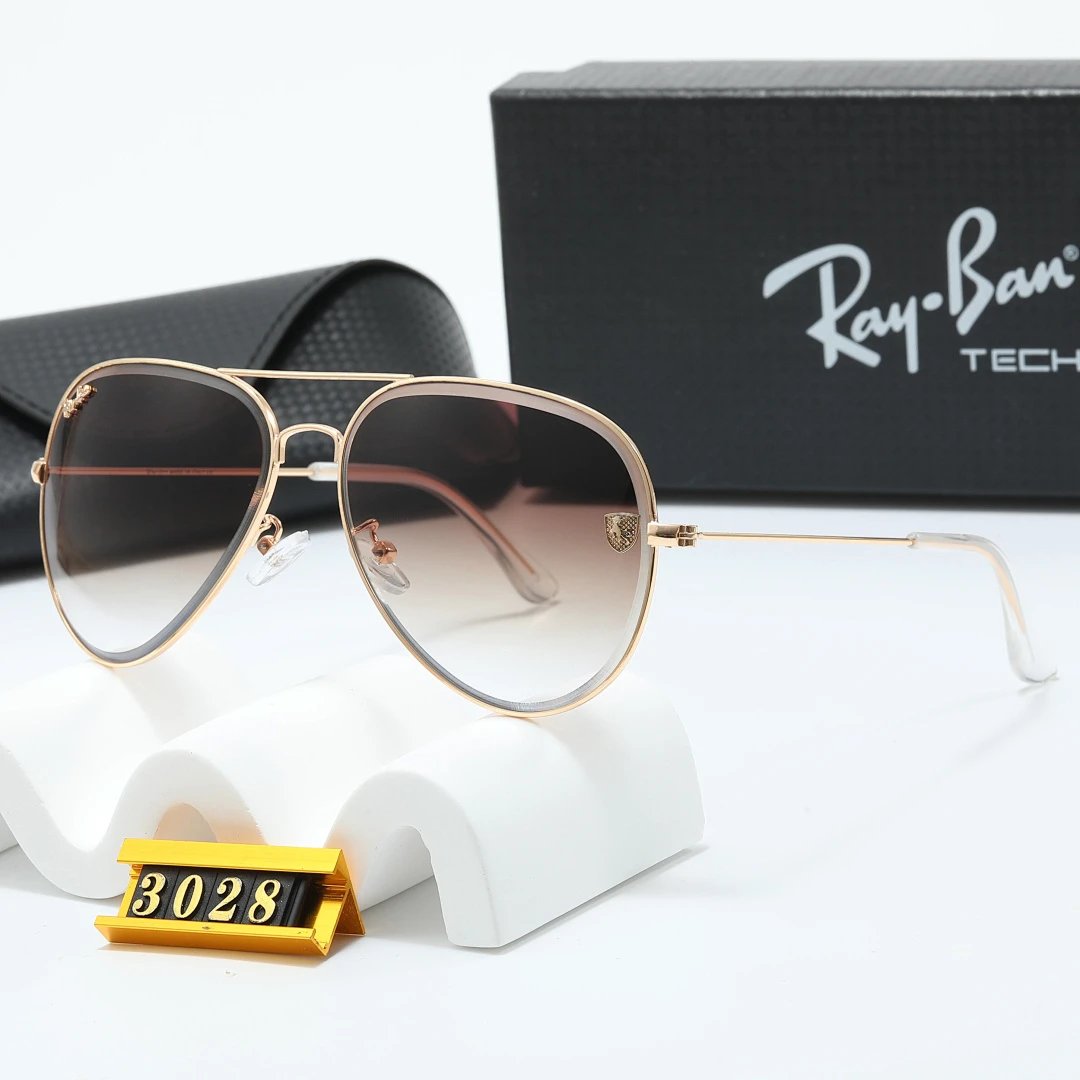 Ray-Ban Black Tinted Lens Metal Frame Sunglasses, Classic Style 07