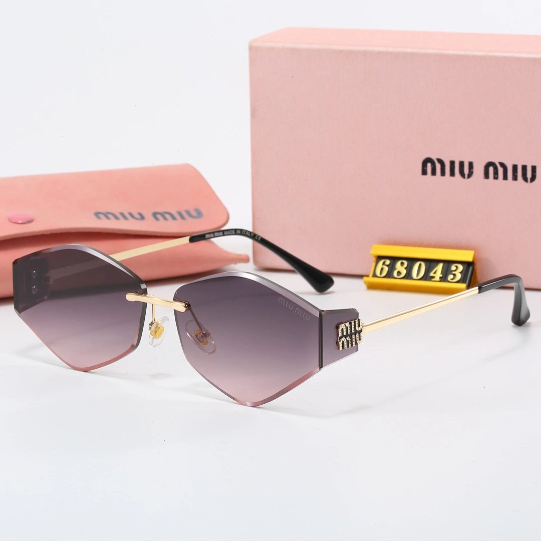 Miu Miu Tinted Lens Square Sunglasses, Polished Frame Style 23