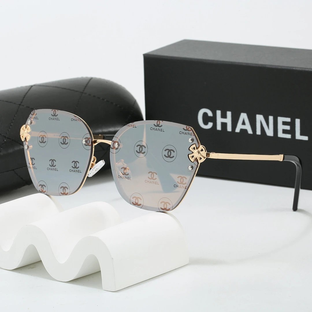 Chanel Black Tinted Lens Square Sunglasses, Polished Frame Style 26