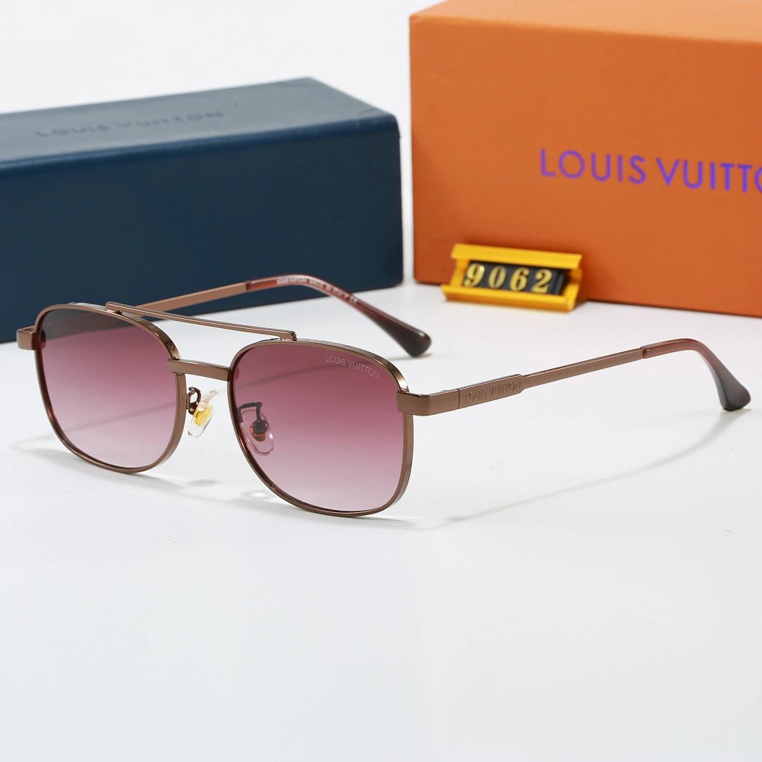 Louis Vuitton Brown Tinted Lens Square Sunglasses, Polished Frame Style 08