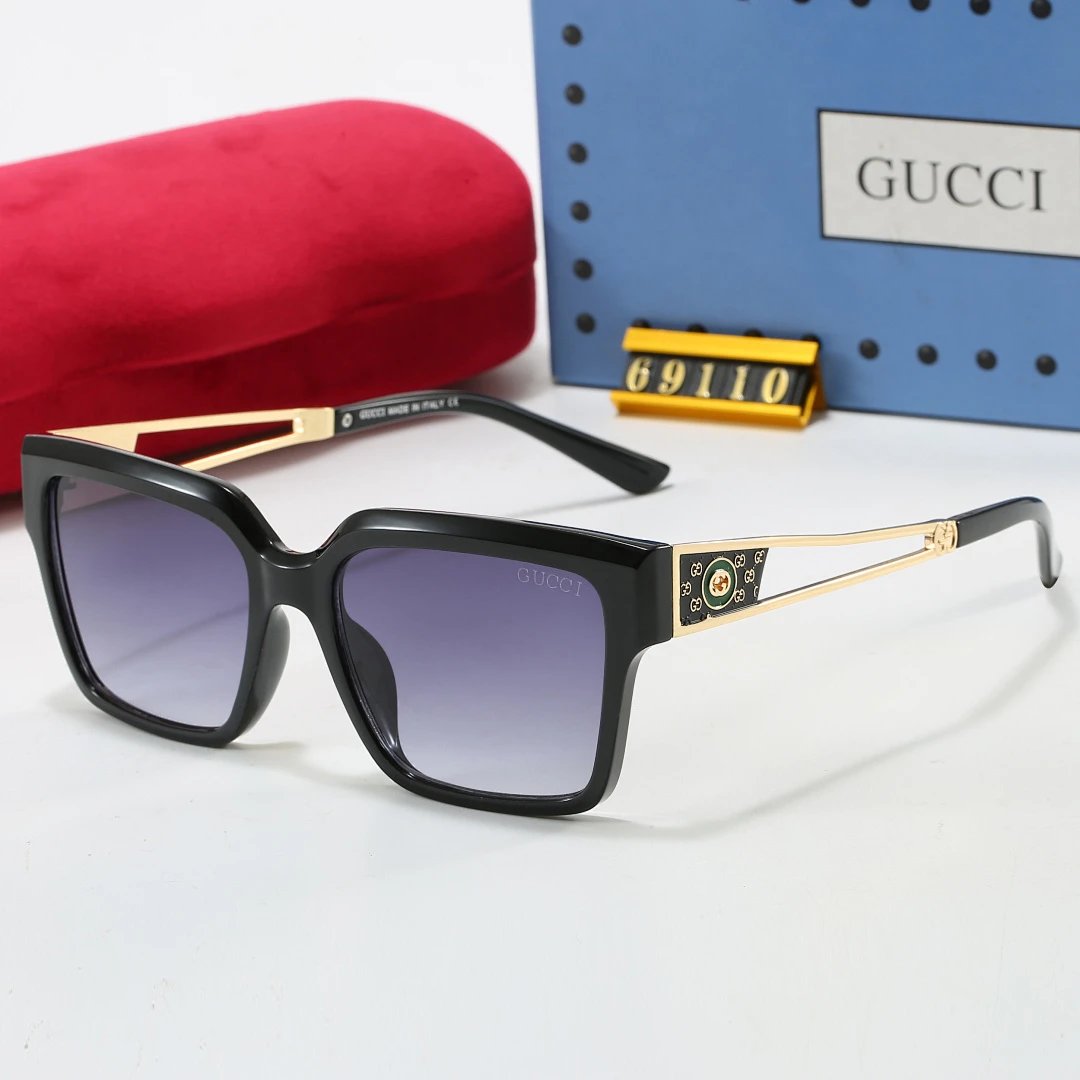 Gucci Blue Tinted Lens Designer Sunglasses, Polished Frame Style 03