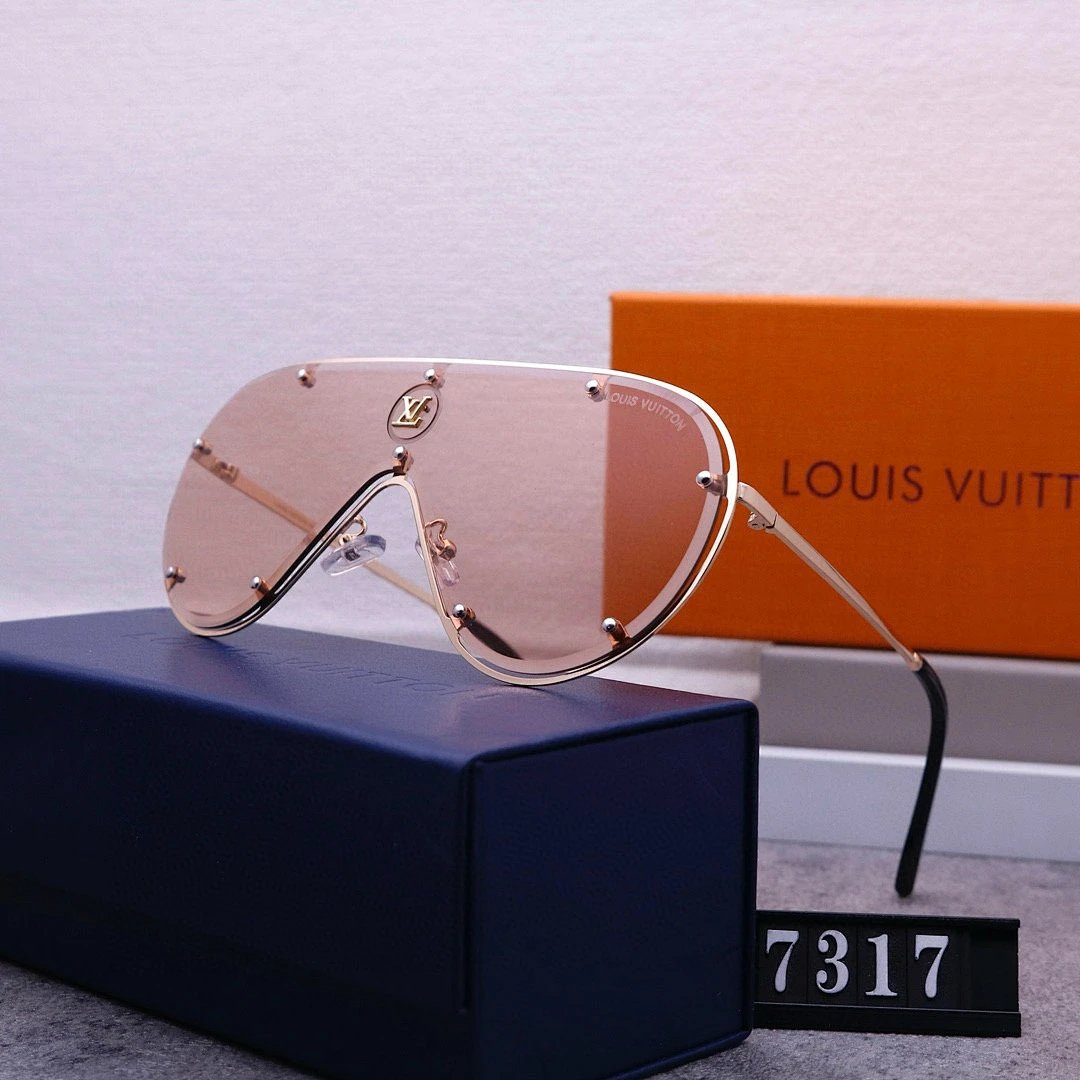 Louis Vuitton Tinted Lens Square Sunglasses, Polished Frame Style 22