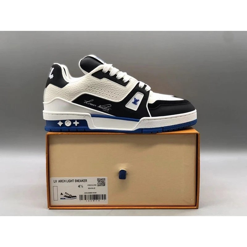Stake Low Top Sneakers   lace-up Blue - Style 1