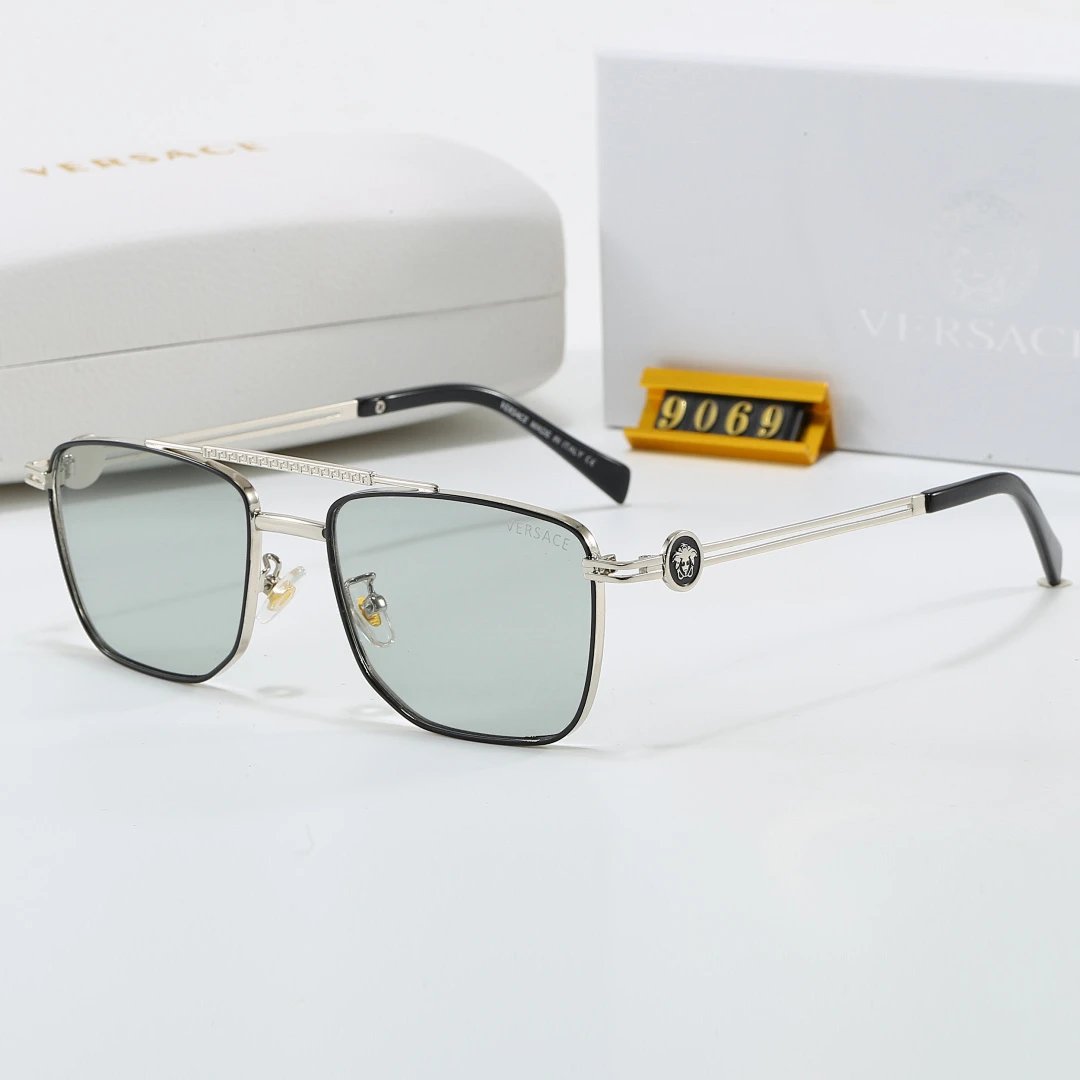 Versace Tinted Lens Square Sunglasses, Polished Frame Style 11