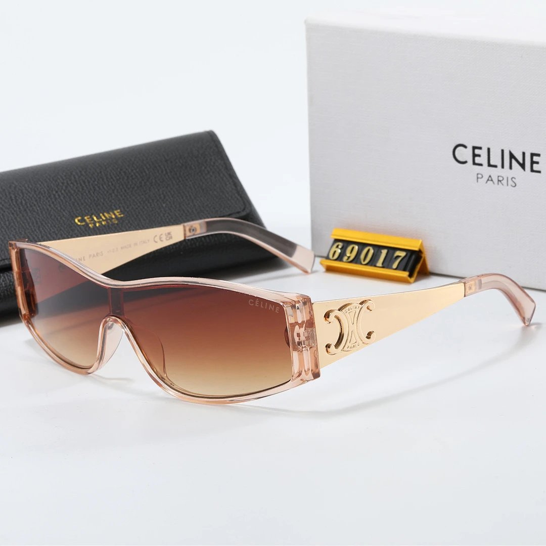 Celine Tinted Lens Square Sunglasses, Polished Frame Style 07