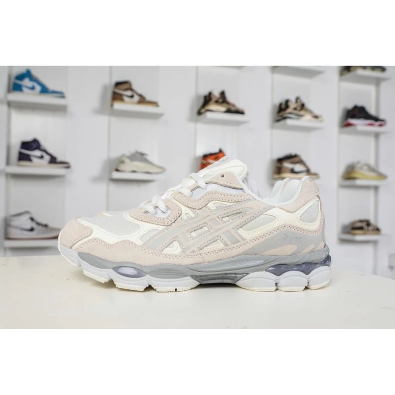 ASICS GEL-NYC Cream Silver Sneakers - Style 17
