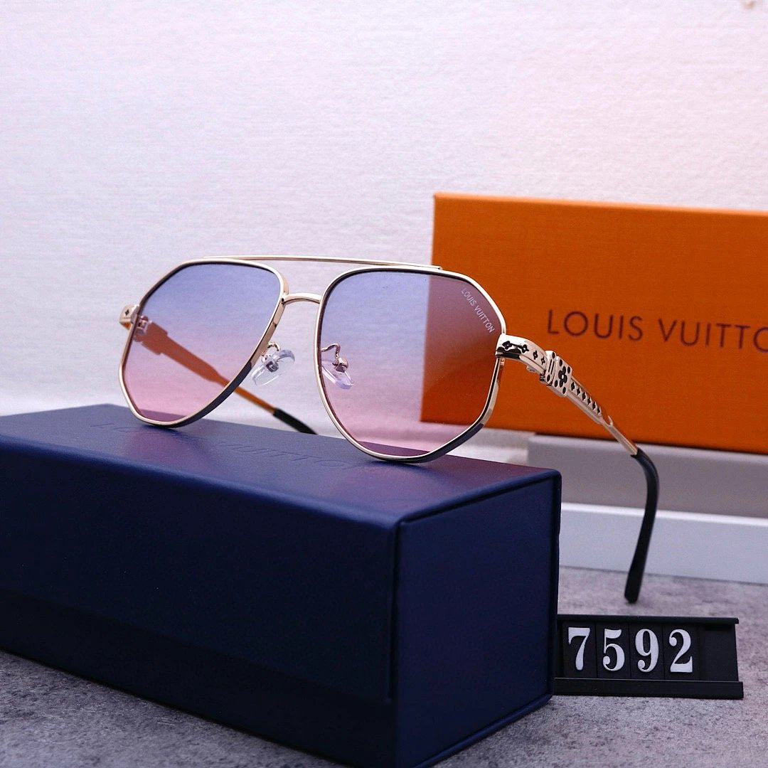 Louis Vuitton Tinted Lens Square Sunglasses, Polished Frame Style 23