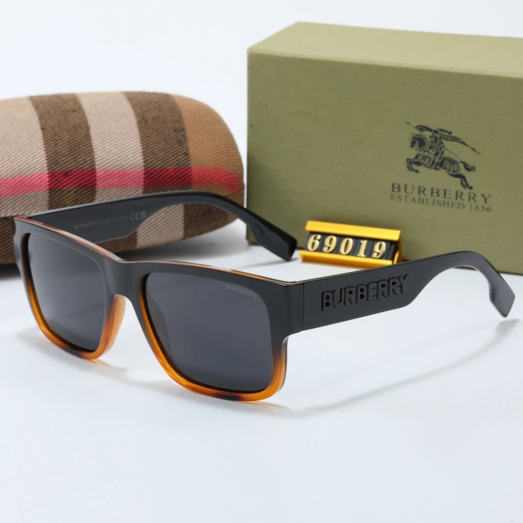 Burberry Tinted Lens Square Sunglasses, Polished Frame Style 10