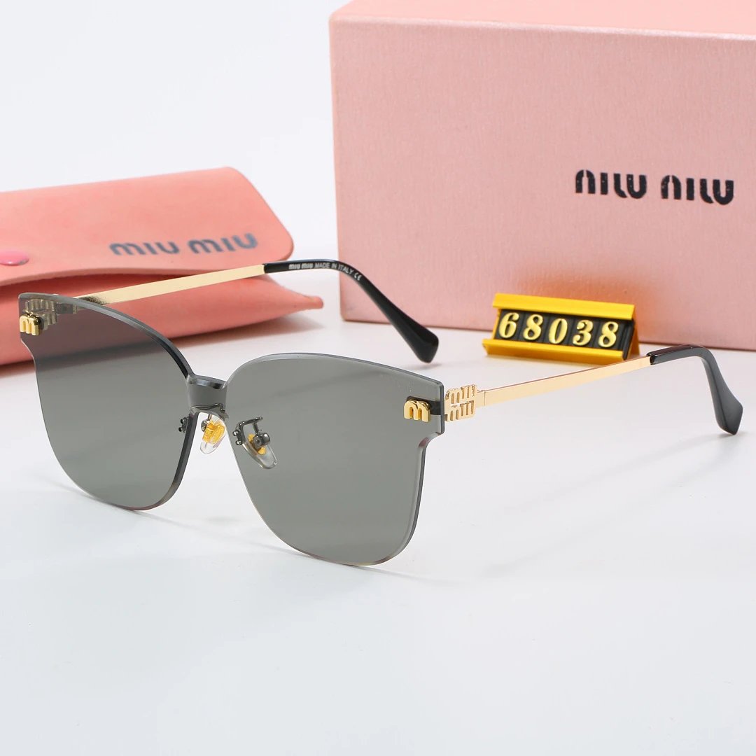 Miu Miu Tinted Lens Square Sunglasses, Polished Frame Style 16