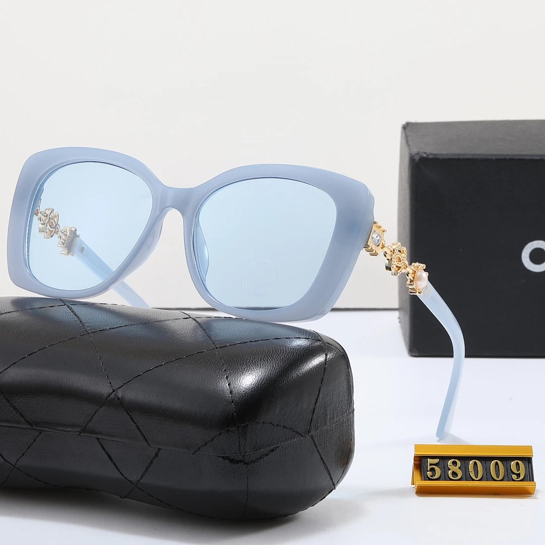Chanel Black Tinted Lens Square Sunglasses, Polished Frame Style 01