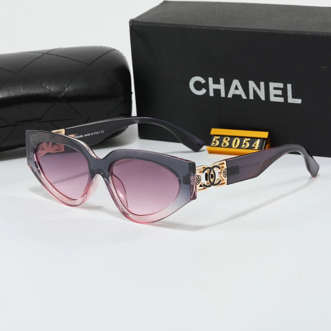 Chanel Black Tinted Lens Designer Sunglasses, Polished Frame Style 04