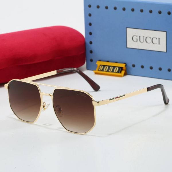 Gucci Tinted Lens Square Sunglasses, Polished Frame Style 24