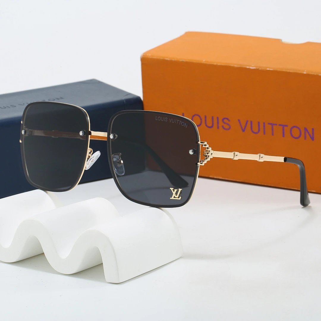 Louis Vuitton Tinted Lens Square Sunglasses, Polished Frame Style 01