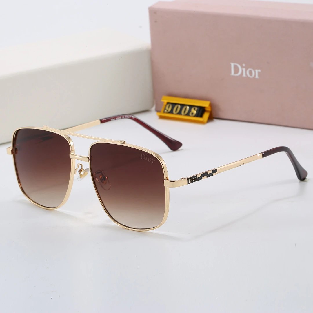 Dior Tinted Lens Square Sunglasses, Polished Frame Style 34