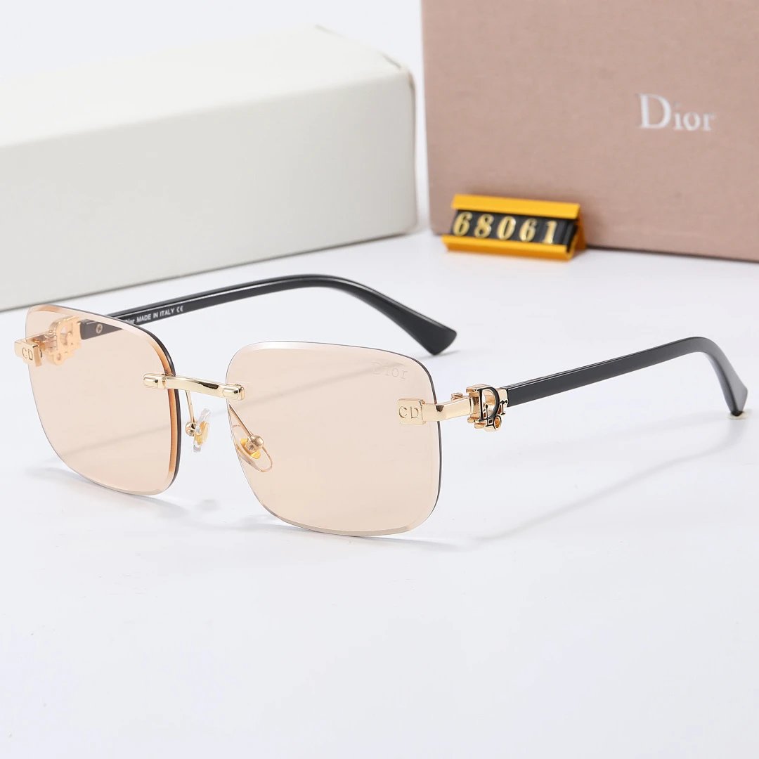 Dior Tinted Lens Square Sunglasses, Polished Frame Style 14