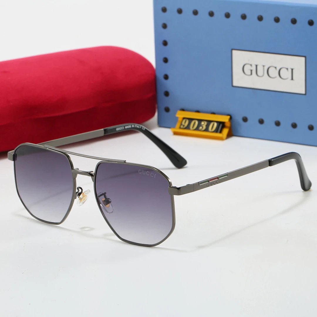Gucci Tinted Lens Square Sunglasses, Polished Frame Style 25