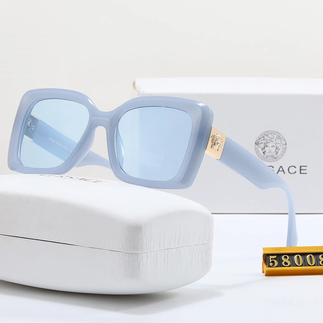 Versace Tinted Lens Square Sunglasses, Polished Frame Style 21