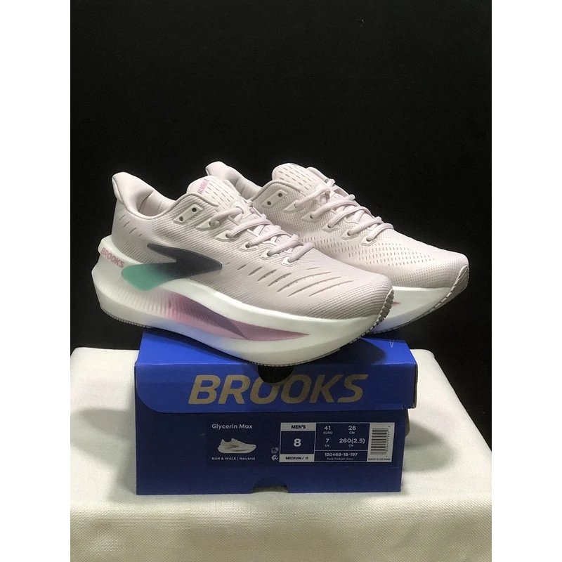 Brooks Glycerin Max 2 Running Shoes White Grey - Style 7