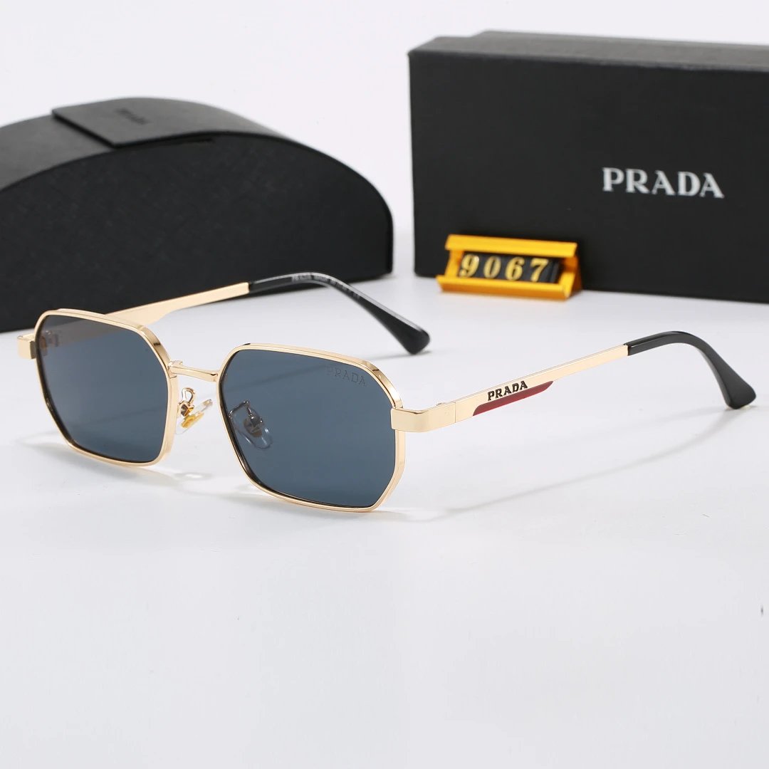 Prada Black Tinted Lens Square Sunglasses, Polished Frame Style 17