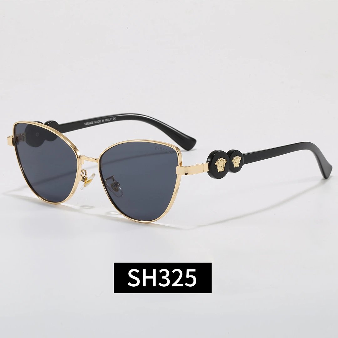 Versace Black Tinted Lens Square Sunglasses, Polished Frame Style 28