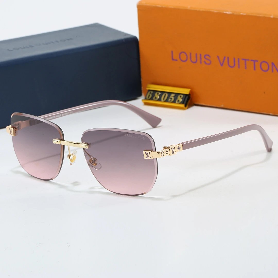 Louis Vuitton Brown Tinted Lens Square Sunglasses, Polished Frame Style 36