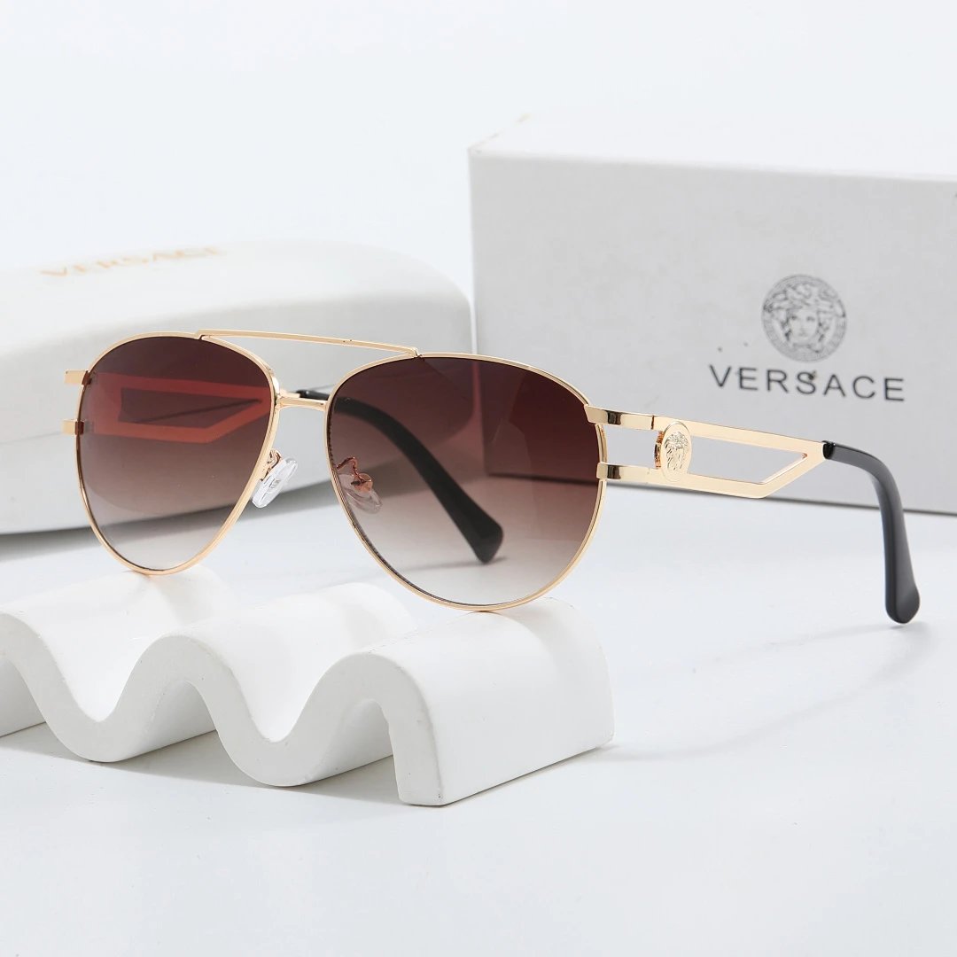 Versace Tinted Lens Square Sunglasses, Polished Frame Style 24