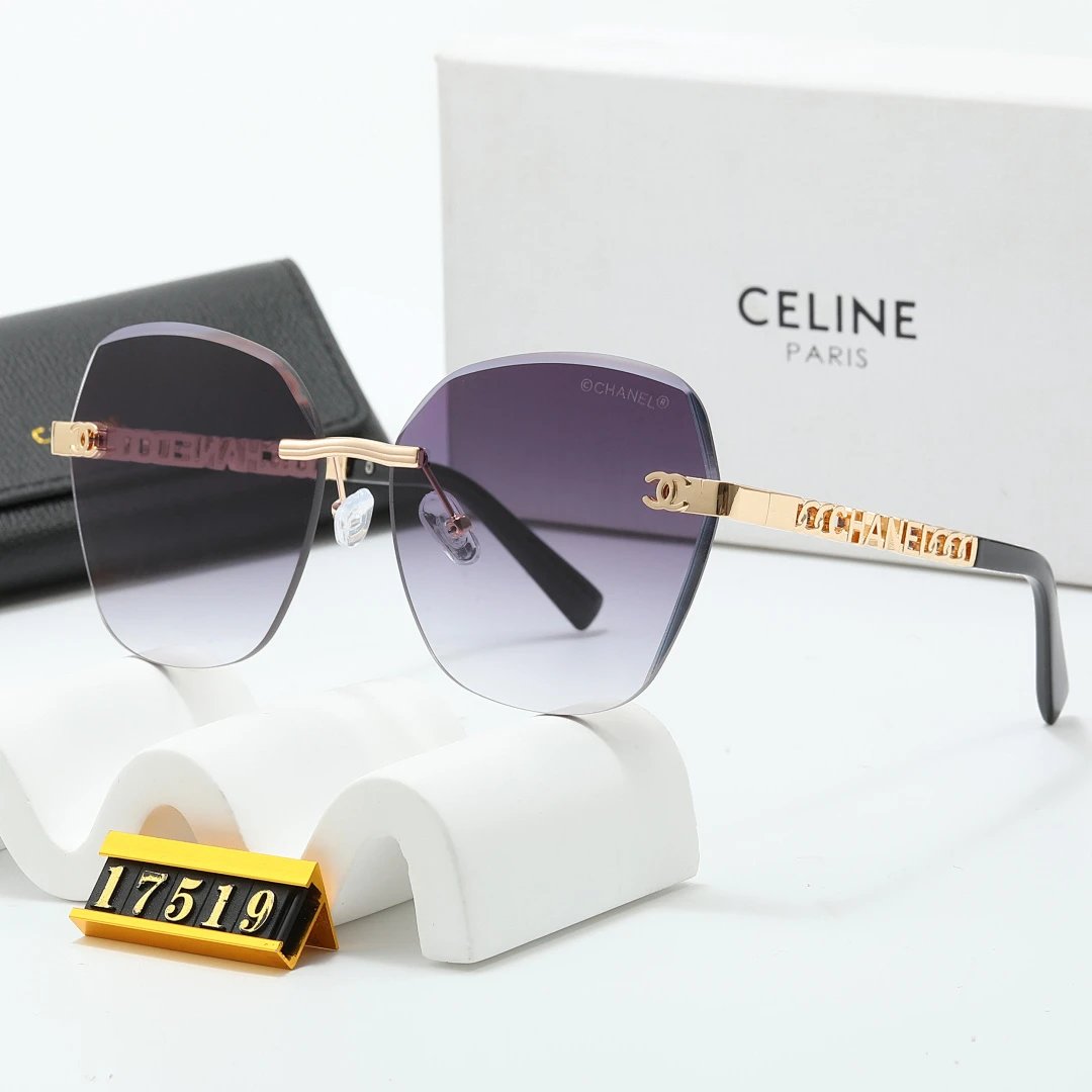 Chanel Black Tinted Lens Square Sunglasses, Polished Frame Style 06