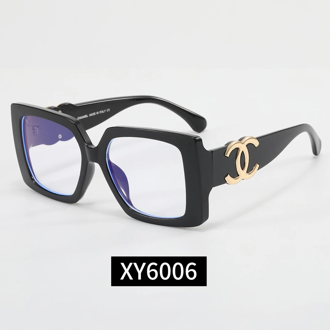 Chanel Black Tinted Lens Square Sunglasses, Polished Frame Style 15