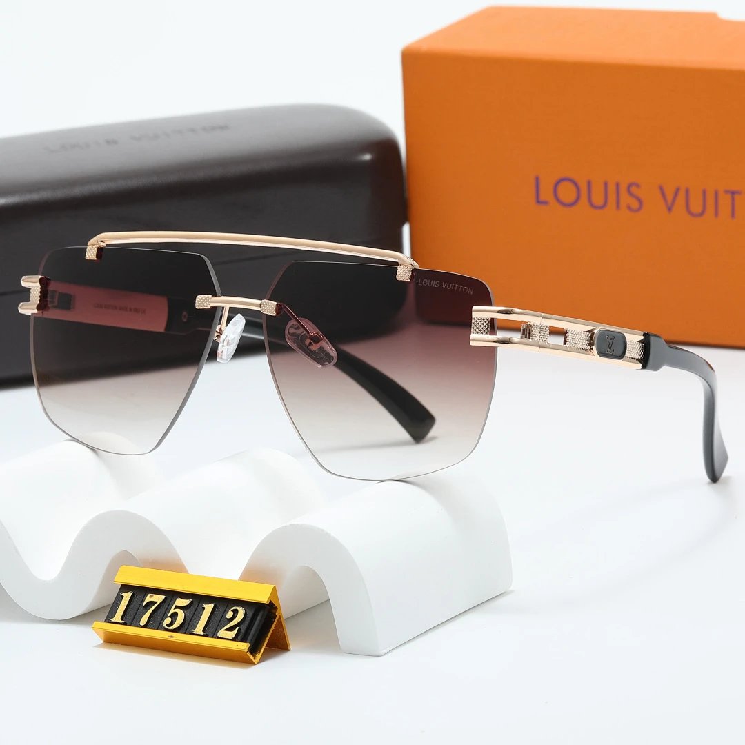 Louis Vuitton Brown Tinted Lens Square Sunglasses, Polished Frame Style 35