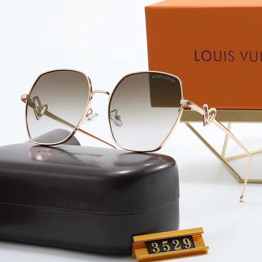 Louis Vuitton Tinted Lens Square Sunglasses, Polished Frame Style 37