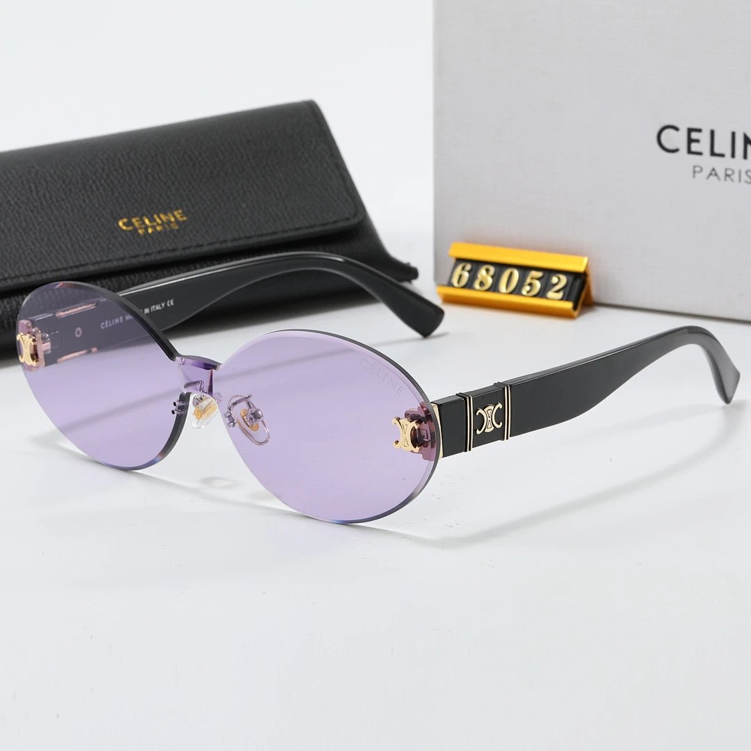 Celine Black Tinted Lens Square Sunglasses, Polished Frame Style 09
