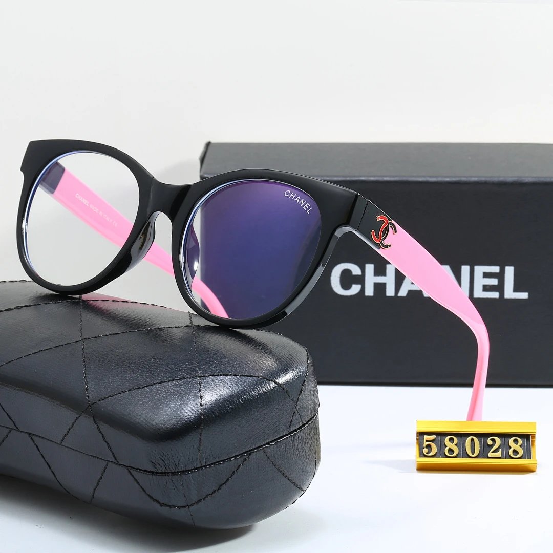 Chanel Black Tinted Lens Square Sunglasses, Polished Frame Style 13