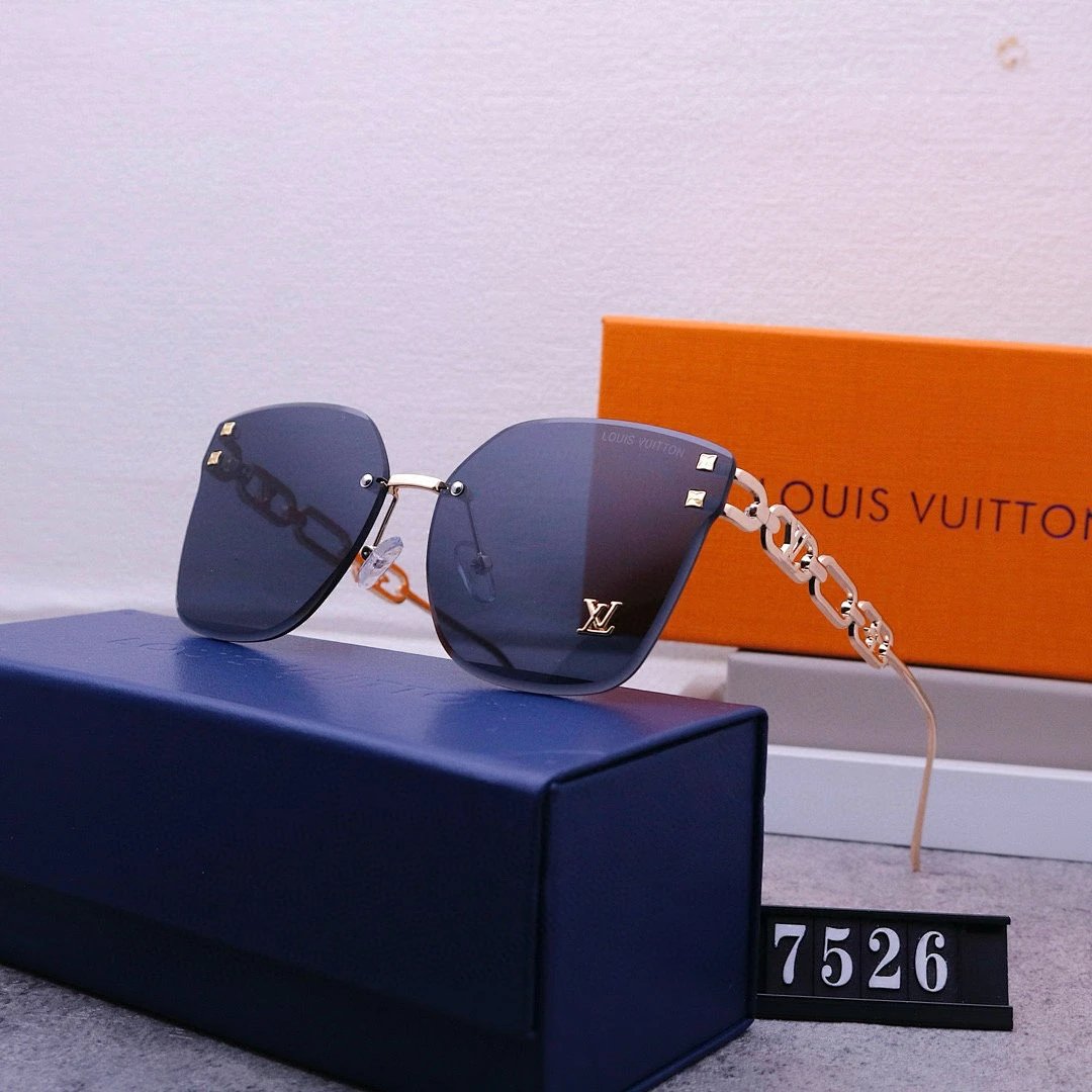 Louis Vuitton Tinted Lens Square Sunglasses, Polished Frame Style 27