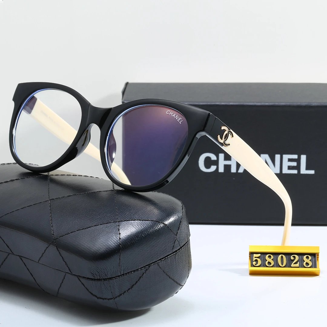 Chanel Black Tinted Lens Square Sunglasses, Polished Frame Style 19